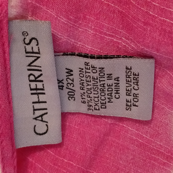 Catherines Tie Dye Poncho Style Plus Size Blouse - Picture 5 of 7